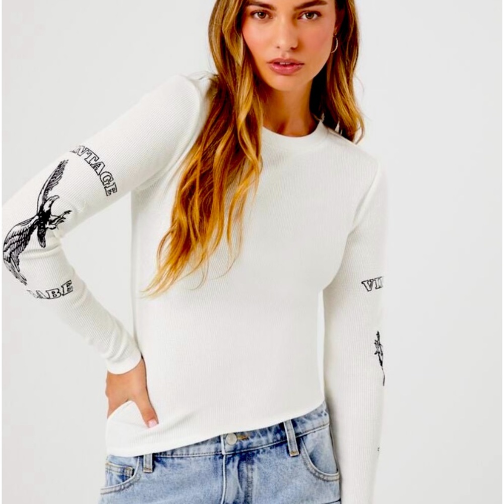 Thermal knit tee